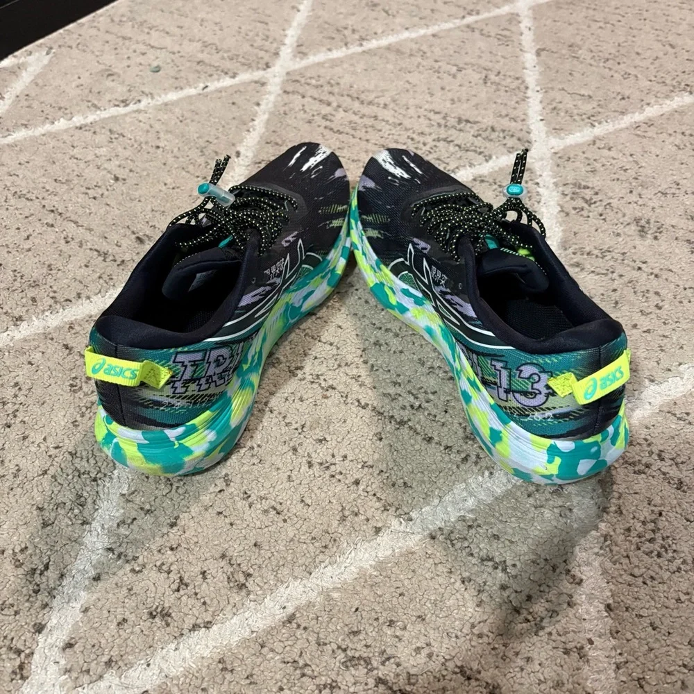 ASICS Womens Noosa Tri 13 Black Green Multicolor Running Shoes Sneakers Size 10 - Picture 6 of 9